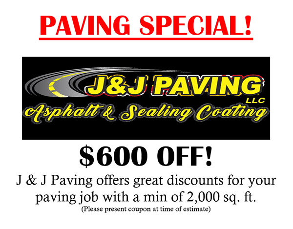 $600 off paving coupon.